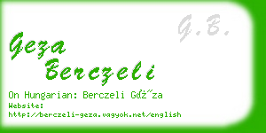 geza berczeli business card